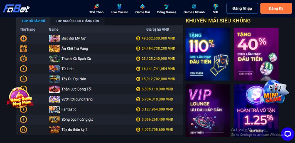 Truy cập 22vip qua liên kết chính thức